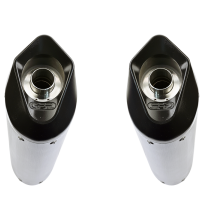 Pot echappement compatible avec Ktm Lc8 Smt 990 2008-2014, Furore Nero, Paire de pot d'échappement homologuées avec des catalyseurs , montage avec brides spécifiques, livrées avec db killers amovible 