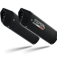 Pot echappement compatible avec Suzuki Sv 1000 - S 2003-2008, Furore Nero, Paire de pot d'échappement homologuées avec des catalyseurs , montage avec brides spécifiques, livrées avec db killers amovible 