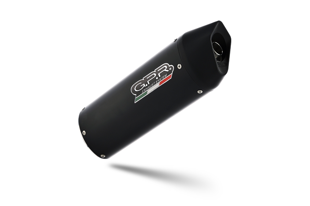 Pot echappement compatible avec Aprilia Mana 850 Gt 2007-2016, Furore Nero, Pot échappement homologué et légal, silencieux avec mi-collecteur y db killer amovible 