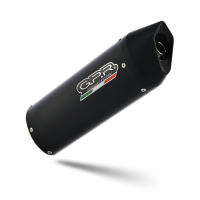 Pot echappement compatible avec Aprilia Mana 850 Gt 2007-2016, Furore Nero, Pot échappement homologué et légal, silencieux avec mi-collecteur, db killer amovible et catalyseur 