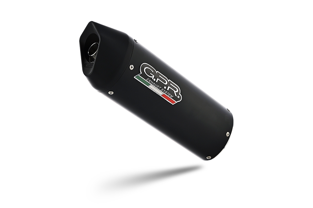 GPR pot echappement compatible avec  Bmw F 650 Cs Scarver 2005-2016, Furore Nero, Échappement légal, homologué,silencieux avec catalyseur, db killer amovible et tuyau de liaison spécifique 