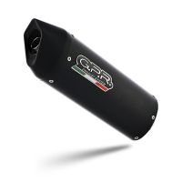 GPR pot echappement compatible avec  Bmw F 650 Cs Scarver 2005-2016, Furore Nero, Échappement légal, homologué,silencieux avec catalyseur, db killer amovible et tuyau de liaison spécifique 