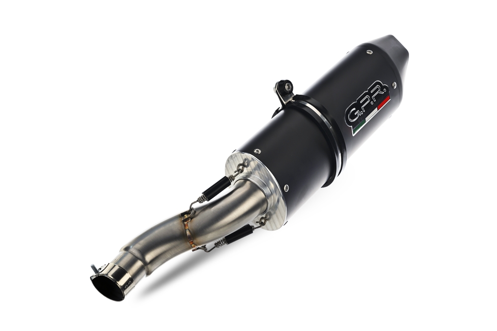Pot echappement compatible avec Aprilia Rsv 1000 R Factory 2006-2010, Furore Nero, Paire de pot d'échappement homologuées, livrées avec db killer amovible et raccords spécifiques 