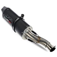 GPR pot echappement compatible avec  Bmw F 650 Cs Scarver 2005-2016, Furore Nero, Échappement légal, homologué,silencieux avec catalyseur, db killer amovible et tuyau de liaison spécifique 
