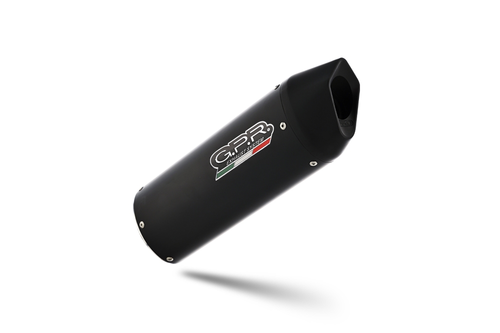 Pot echappement compatible avec Moto Guzzi V85 TT 2021-2024, Furore Nero, Pot échappement racing, avec les tuyaux de liaison, article sans homologation 