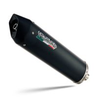 Pot echappement compatible avec Aprilia Leonardo 150 1997-2006, Furore Nero, Pot d'échappement complet racing, compris de collecteur et db killer amovible, sans homologation 