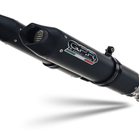 Pot echappement compatible avec Aprilia Dorsoduro 1200 2011-2016, Furore Evo4 Nero, Paire de pot d'échappement homologuées, livrées avec db killer amovible, catalyseurs et raccords spécifiques 