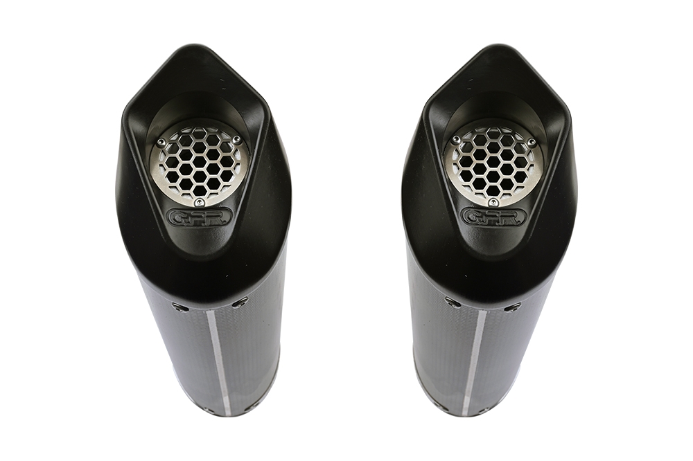 Pot echappement compatible avec Bmw K 1600 Gt 2017-2021, Furore Evo4 Poppy, Paire de pot d'échappement homologuées, livrées avec db killer amovible et raccords spécifiques 