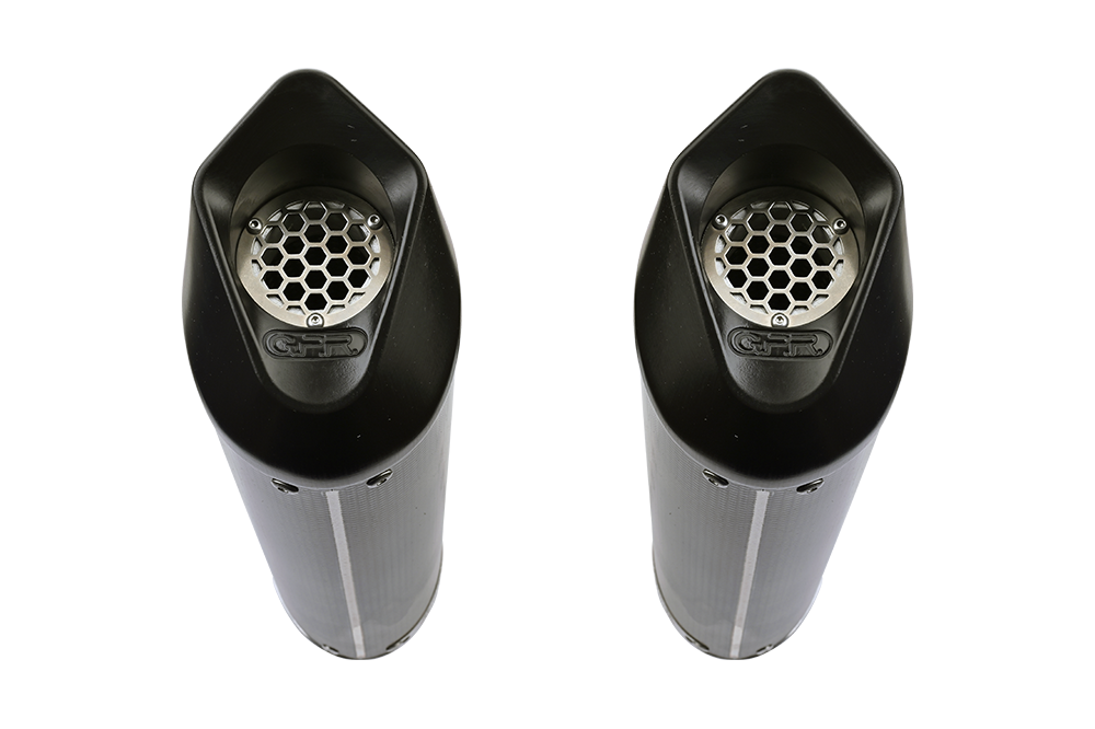 Pot echappement compatible avec Bmw K 1600 Gtl 2021-2025, Furore Evo4 Poppy, Paire de pot d'échappement homologuées, livrées avec db killer amovible et raccords spécifiques 