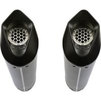 Pot echappement compatible avec Bmw K 1600 Gt 2017-2021, Furore Evo4 Poppy, Paire de pot d'échappement homologuées, livrées avec db killer amovible et raccords spécifiques 