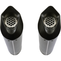 Pot echappement compatible avec Bmw K 1600 Gtl 2021-2025, Furore Evo4 Poppy, Paire de pot d'échappement homologuées, livrées avec db killer amovible et raccords spécifiques 