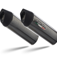Pot echappement compatible avec Bmw K 1600 Gt 2017-2021, Furore Evo4 Poppy, Paire de pot d'échappement homologuées, livrées avec db killer amovible et raccords spécifiques 