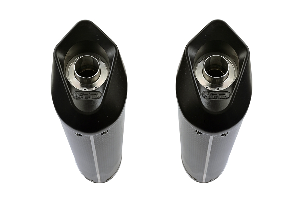Pot echappement compatible avec Ducati Super Sport 1000 SS 2003-2006, Furore Poppy, Paire de pot d'échappement homologuées, livrées avec db killer amovible et raccords spécifiques 