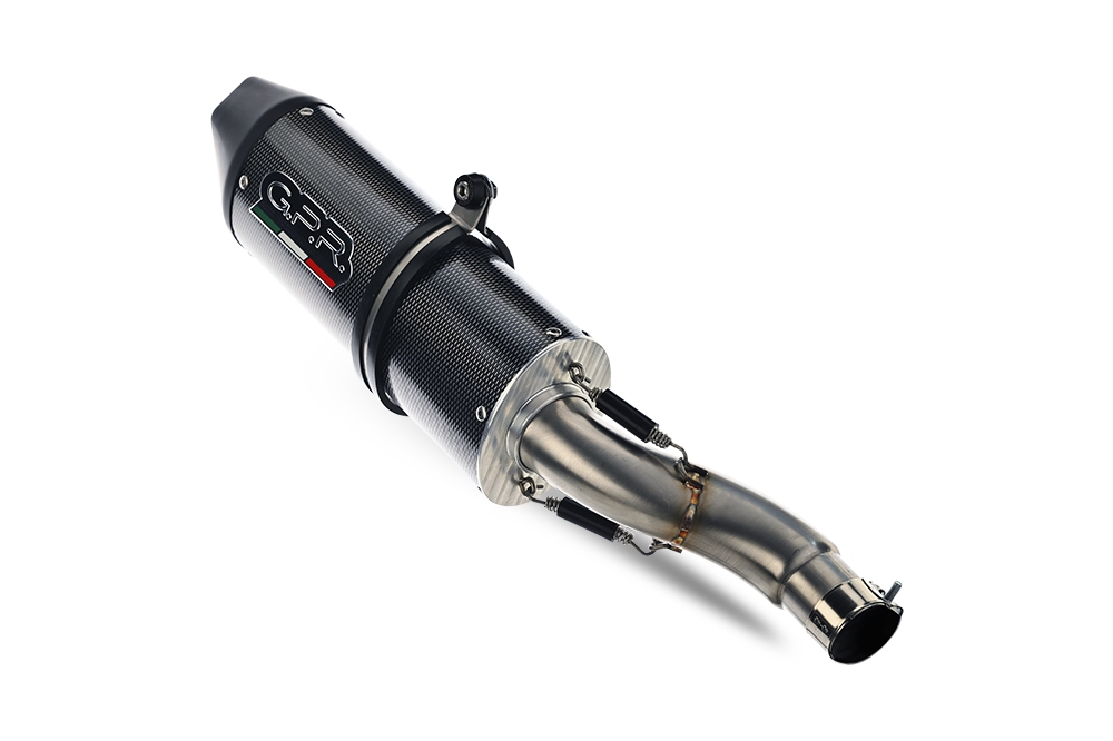 Pot echappement compatible avec Kawasaki Versys 650 2006-2014, Furore Poppy, Pot Échappement slip-on homologué, légal, avec db killer amovible, tuyau de liaison et catalyseur 