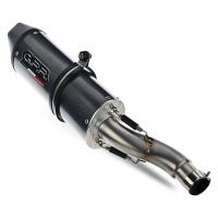 Pot echappement compatible avec Kawasaki Versys 650 2006-2014, Furore Poppy, Pot Échappement slip-on homologué, légal, avec db killer amovible, tuyau de liaison et catalyseur 