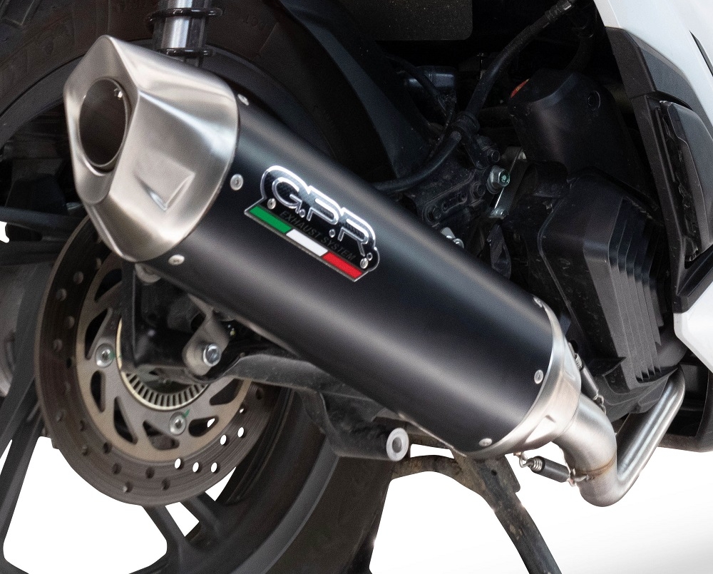 Pot echappement compatible avec Zontes M 350 2023-2025, Furore-X Scooter, Homologué et légal, système d'échappement complet avec catalyseur et db killer amovible 