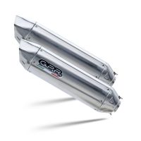 GPR pot echappement compatible avec  Honda Varadero 1000 1999-2011, Furore-X Inox, Paire de pot d'échappement homologuées, livrées avec db killer amovible, catalyseurs et raccords spécifiques 