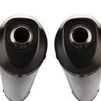 Pot echappement compatible avec Yamaha Bt Bulldog 1100 2002-2007, Ghisa , Paire de pot d'échappement homologuées, livrées avec db killer amovible, catalyseurs et raccords spécifiques 