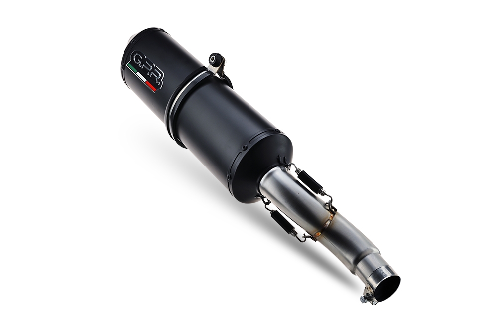 Pot echappement compatible avec Kawasaki Versys 650 2006-2014, Ghisa , Échappement légal, homologué,silencieux avec db killer amovible et tuyau de liaison spécifique 
