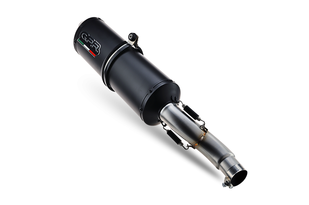 Pot echappement compatible avec Kawasaki Ninja 250 R 2007-2016, Ghisa , Échappement légal, homologué,silencieux avec db killer amovible et tuyau de liaison spécifique 