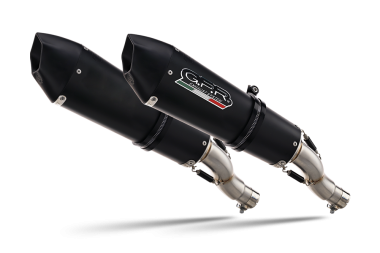 Pot echappement compatible avec Ducati Multistrada 620 2005-2007, Gpe Ann. Black titanium, Paire de pot d'échappement homologuées, livrées avec db killer amovible et raccords spécifiques 