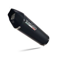 Pot echappement compatible avec Triumph Daytona 660 2023-2025, GP Evo4 Black Titanium, Homologué et légal, système d'échappement complet avec catalyseur et db killer amovible 