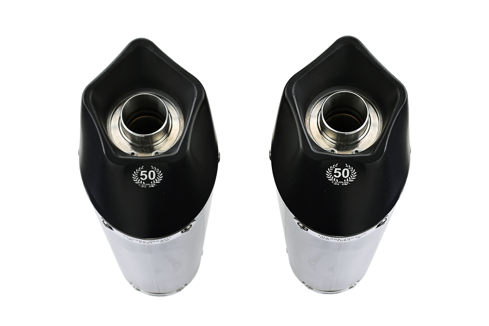 GPR pot echappement compatible avec  Ducati Hypermotard 1100 -1100 Evo  2007-2012, New Grand Prix Evo Black Titanium, Paire de pot d'échappement homologuées, livrées avec db killer amovible et raccords spécifiques 