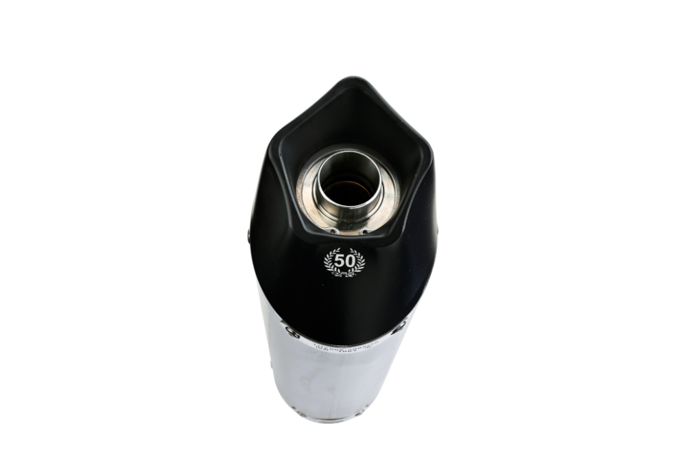 Pot echappement compatible avec Ducati Hypermotard 796 2010-2012, Gpe Ann. Black titanium, Pot échappement homologué et légal, silencieux avec mi-collecteur y db killer amovible 