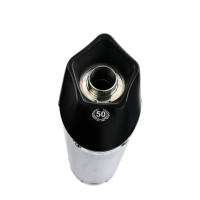 Pot echappement compatible avec Ducati Hypermotard 796 2010-2012, Gpe Ann. Black titanium, Pot échappement homologué et légal, silencieux avec mi-collecteur y db killer amovible 