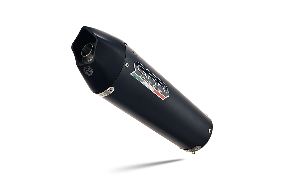 Pot echappement compatible avec Ducati Hypermotard 796 2010-2012, Gpe Ann. Black titanium, Pot échappement homologué et légal, silencieux avec mi-collecteur y db killer amovible 