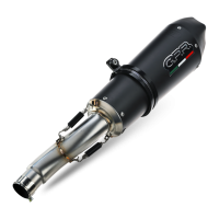 GPR pot echappement compatible avec  Ktm Enduro 690 R 2021-2024, New Grand Prix Evo Black Titanium, Pot Échappement slip-on homologué, légal, avec db killer amovible, tuyau de liaison et catalyseur 
