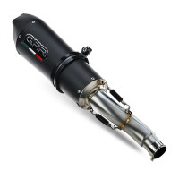 Pot echappement compatible avec Ducati Monster 696 2008-2014, Gpe Ann. Black titanium, Paire de pot d'échappement homologuées, livrées avec db killer amovible et raccords spécifiques 