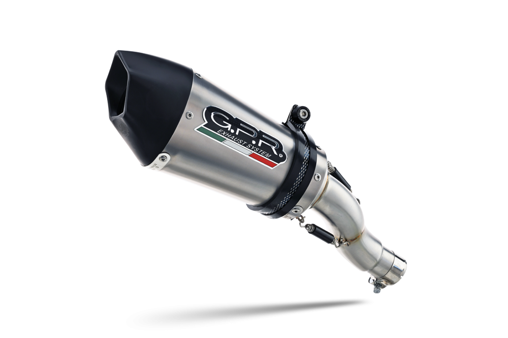 Pot echappement compatible avec Yamaha Yzf-R3 2018-2020, GP Evo4 Titanium, Échappement légal, homologué,silencieux avec db killer amovible et tuyau de liaison spécifique 