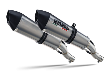 Pot echappement compatible avec Ducati Monster 1100 2009-2010, Gpe Ann. titanium, Paire de pot d'échappement homologuées, livrées avec db killer amovible, catalyseurs et raccords spécifiques 