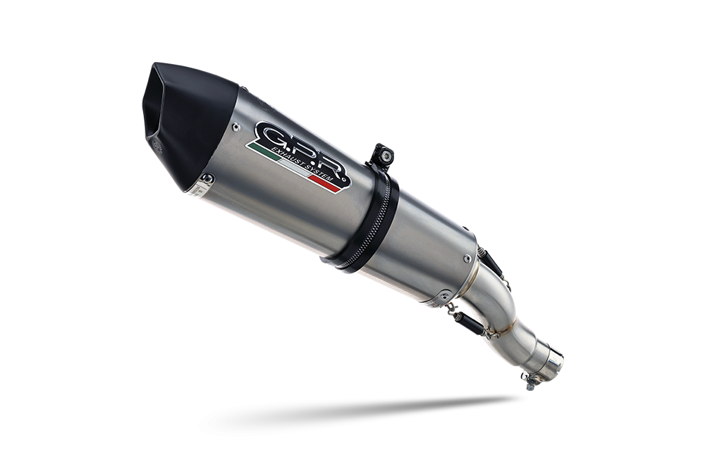 Pot echappement compatible avec Cf Moto 800 Mt Sport 2022-2024, GP Evo4 Titanium, Échappement légal, homologué,silencieux avec db killer amovible et tuyau de liaison spécifique 