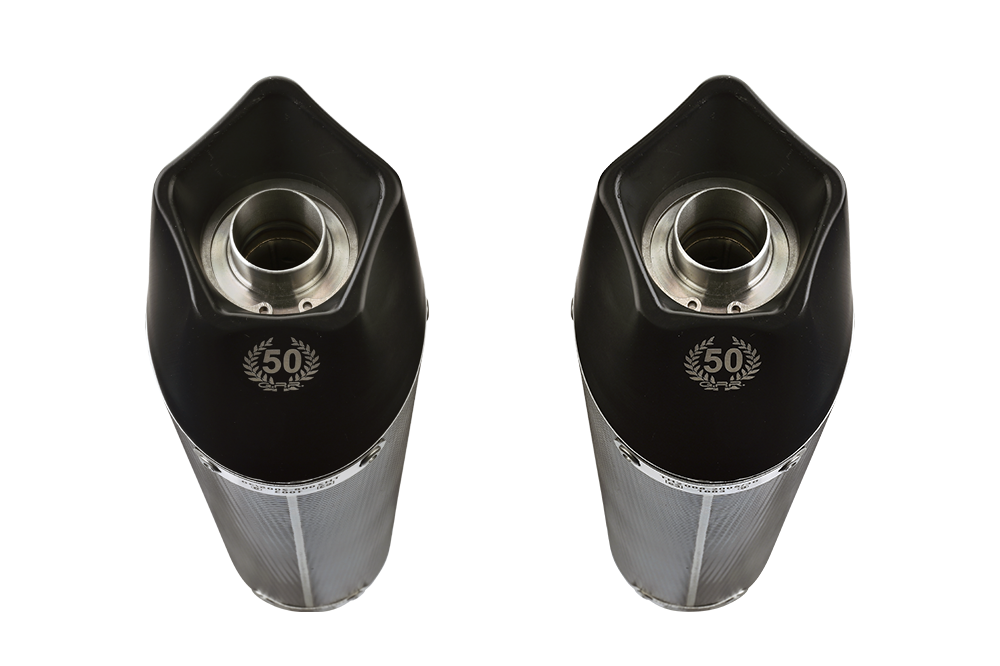 GPR pot echappement compatible avec  Bmw K 1600 Gtl 2012-2016, New Grand Prix Evo Poppy, Paire de pot d'échappement homologuées, livrées avec db killer amovible et raccords spécifiques 