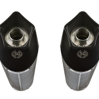 GPR pot echappement compatible avec  Bmw K 1600 Gtl 2012-2016, New Grand Prix Evo Poppy, Paire de pot d'échappement homologuées, livrées avec db killer amovible et raccords spécifiques 