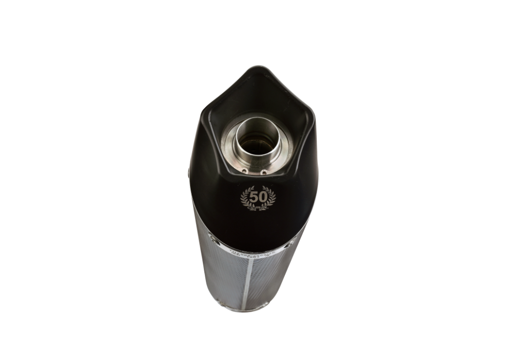 Pot echappement compatible avec Ducati Hypermotard 796 2010-2012, Gpe Ann. Poppy, Pot échappement homologué et légal, silencieux avec mi-collecteur y db killer amovible 