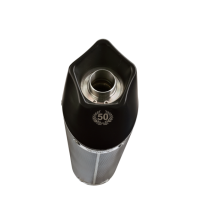 Pot echappement compatible avec Ducati Hypermotard 796 2010-2012, Gpe Ann. Poppy, Pot échappement homologué et légal, silencieux avec mi-collecteur y db killer amovible 