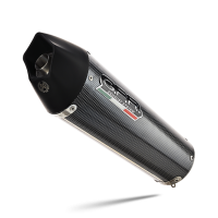 Pot echappement compatible avec Ducati Hypermotard 796 2010-2012, Gpe Ann. Poppy, Pot échappement homologué et légal, silencieux avec mi-collecteur y db killer amovible 
