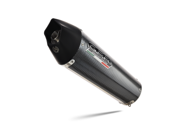 Pot echappement compatible avec Ducati Hypermotard 796 2010-2012, Gpe Ann. Poppy, Pot échappement homologué et légal, silencieux avec mi-collecteur, db killer amovible et catalyseur 