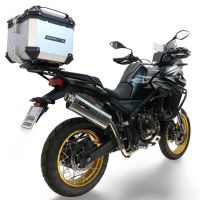 Top case GPR TECH compatible with  Voge 625DSX 2024/2026 e5 Top Case Alpitech en aluminium, couleur argent avec plaque spécifique incluse Capacité Litres 35