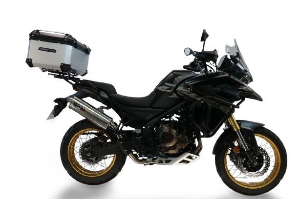 Top case GPR TECH compatible with  Voge 625DSX 2024/2026 e5 Top Case Alpitech en aluminium, couleur argent avec plaque spécifique incluse Capacité Litres 55