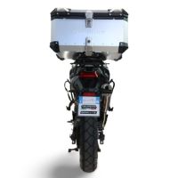 Top case GPR TECH compatible with  Voge 625DSX 2024/2026 e5 Top Case Alpitech en aluminium, couleur argent avec plaque spécifique incluse Capacité Litres 55