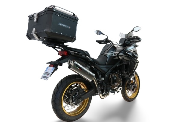 Top case GPR TECH compatible with  Voge 625DSX 2024/2026 e5 Top Case Alpitech en aluminium, couleur noire avec plaque spécifique incluse Capacité Litres 45