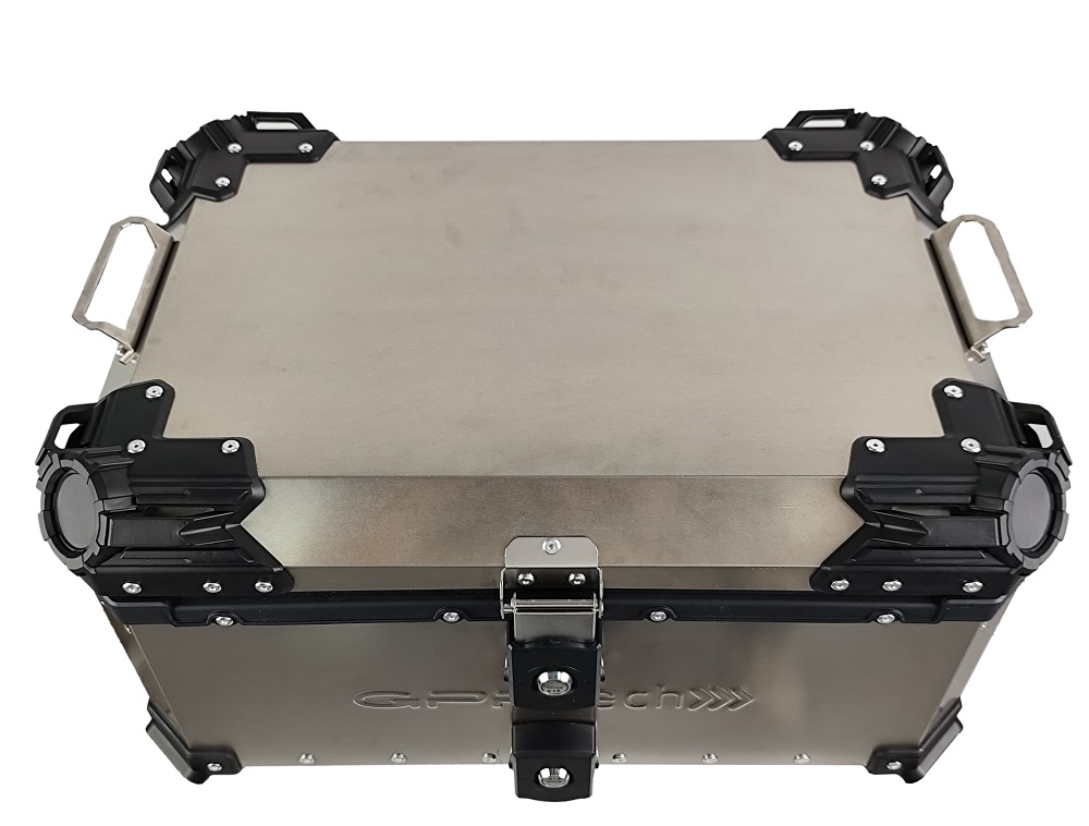 GPR TECH TOP CASE ALPI-TECH 35 LT. Top case en Titane, couleur naturel avec plaque universelle incluse Capacité Litres 35