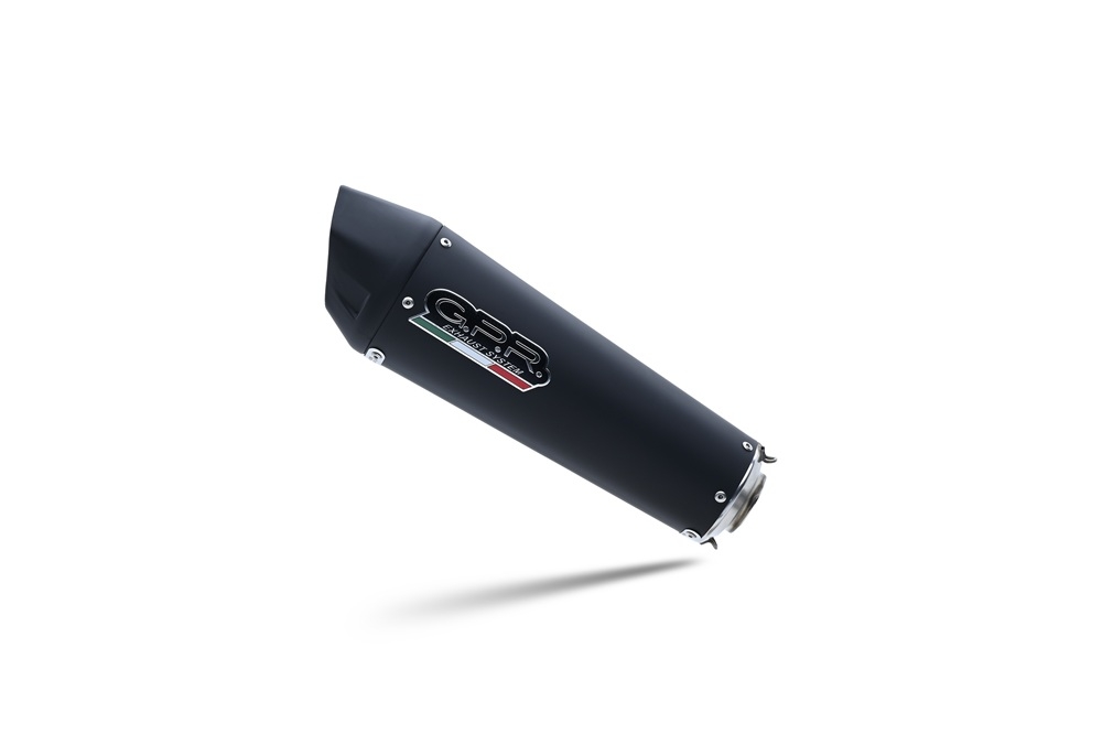 GPR pot echappement compatible avec  Triumph Daytona 660 2023-2025, New Grand Prix Evo Black Titanium, Homologué et légal, système d'échappement complet avec catalyseur et db killer amovible 