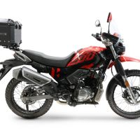 Top case GPR TECH compatible with  Hero Xpulse 200 4V 2025/2026 E5 plus Top Case Alpitech en aluminium, couleur noire avec plaque spécifique incluse Capacité Litres 26