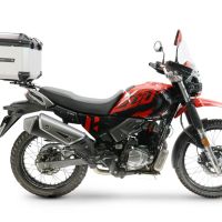 Top case GPR TECH compatible with  Hero Xpulse 200 4V 2025/2026 E5 plus Top Case Alpitech en aluminium, couleur argent avec plaque spécifique incluse Capacité Litres 35