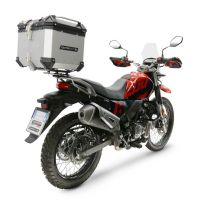 Top case GPR TECH compatible with  Hero Xpulse 200 BS6 4V 2021/2024 E5 Top Case Alpitech en aluminium, couleur argent avec plaque spécifique incluse Capacité Litres 35